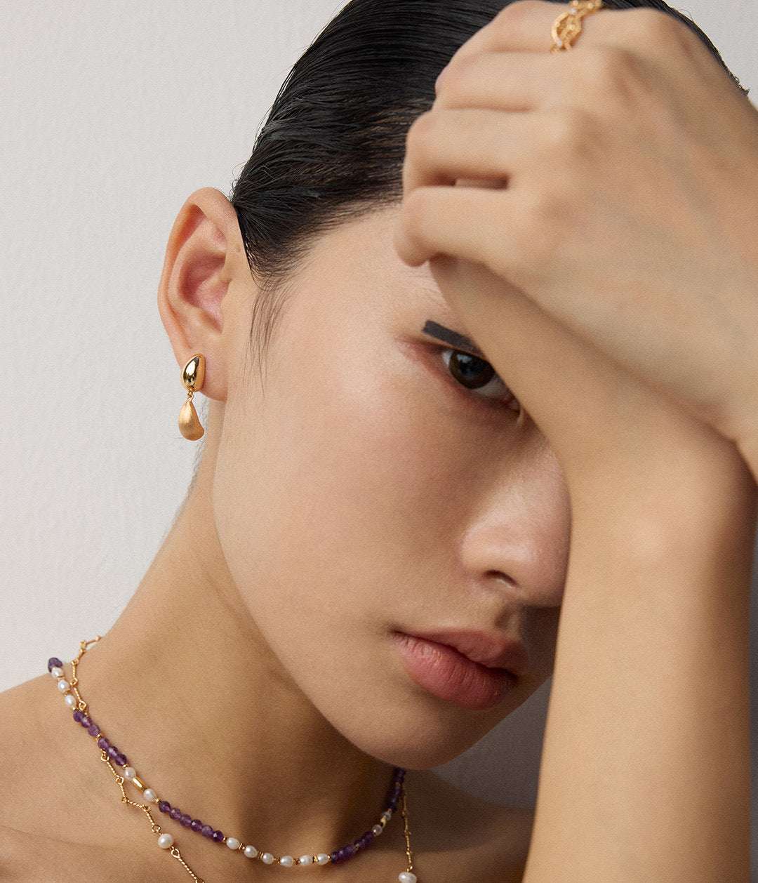 Velvet Rebellion Earrings|Patina Pearl Earrings | Forya J'adore