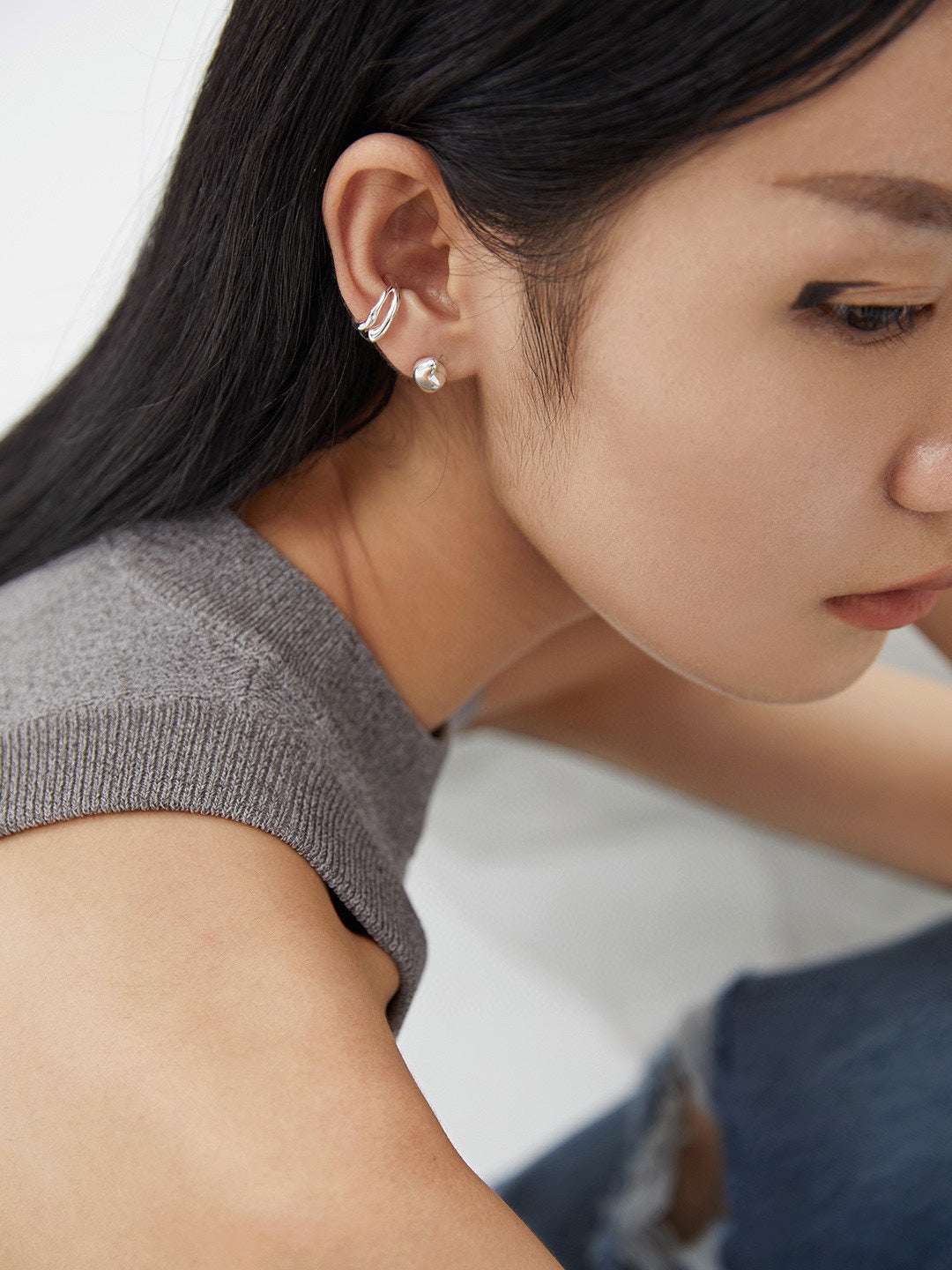 Raw Radiance Ear Cuff |Eudorra Jewelry.