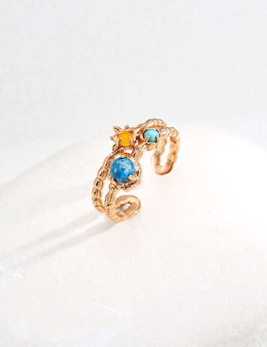 Turquoise Open Ring | Stylish Open Ring | Eudorra Jewelry
