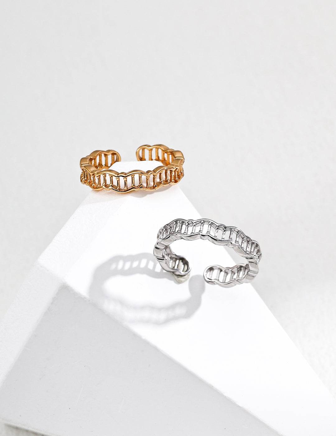 Oxidized Silver Ring | Raw Orbit Open Ring | Eudorra Jewelry