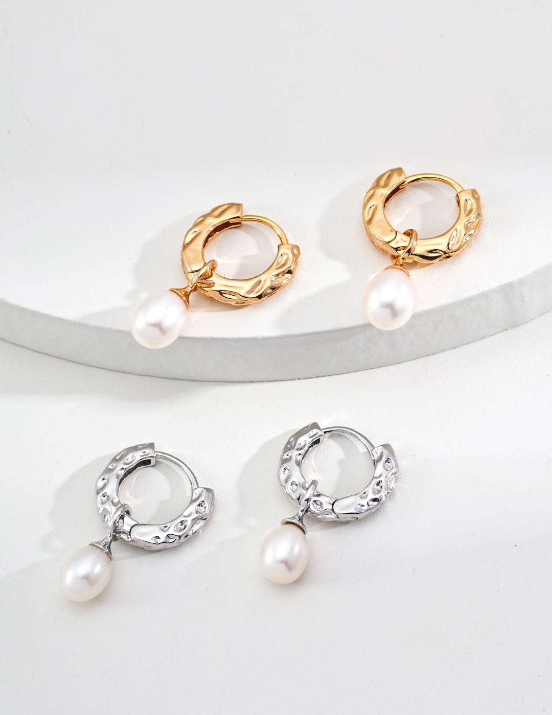 Freshwater Duet Earrings | Women's Pearl Earrings | Forya J'adore