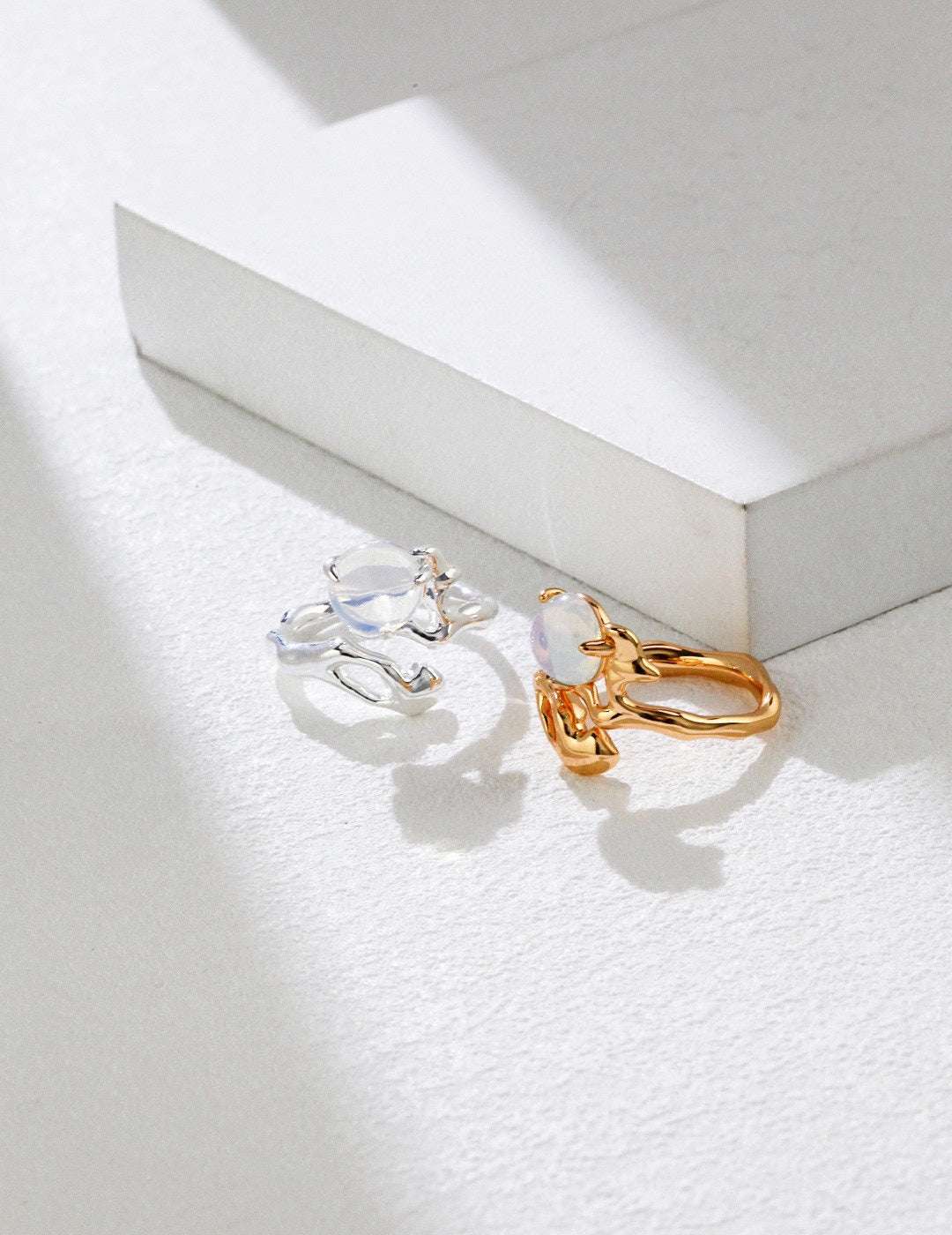 Opal Verdict Open Ring ｜Eudorra Jewelry.