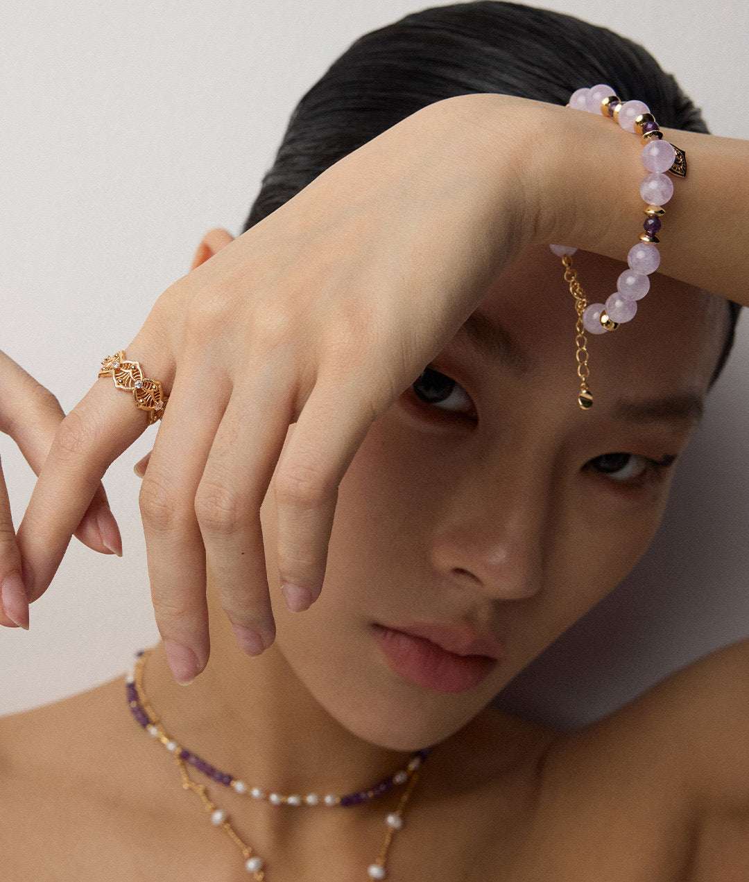 Radiance Glyph Open Ring ｜Eudorra Jewelry.