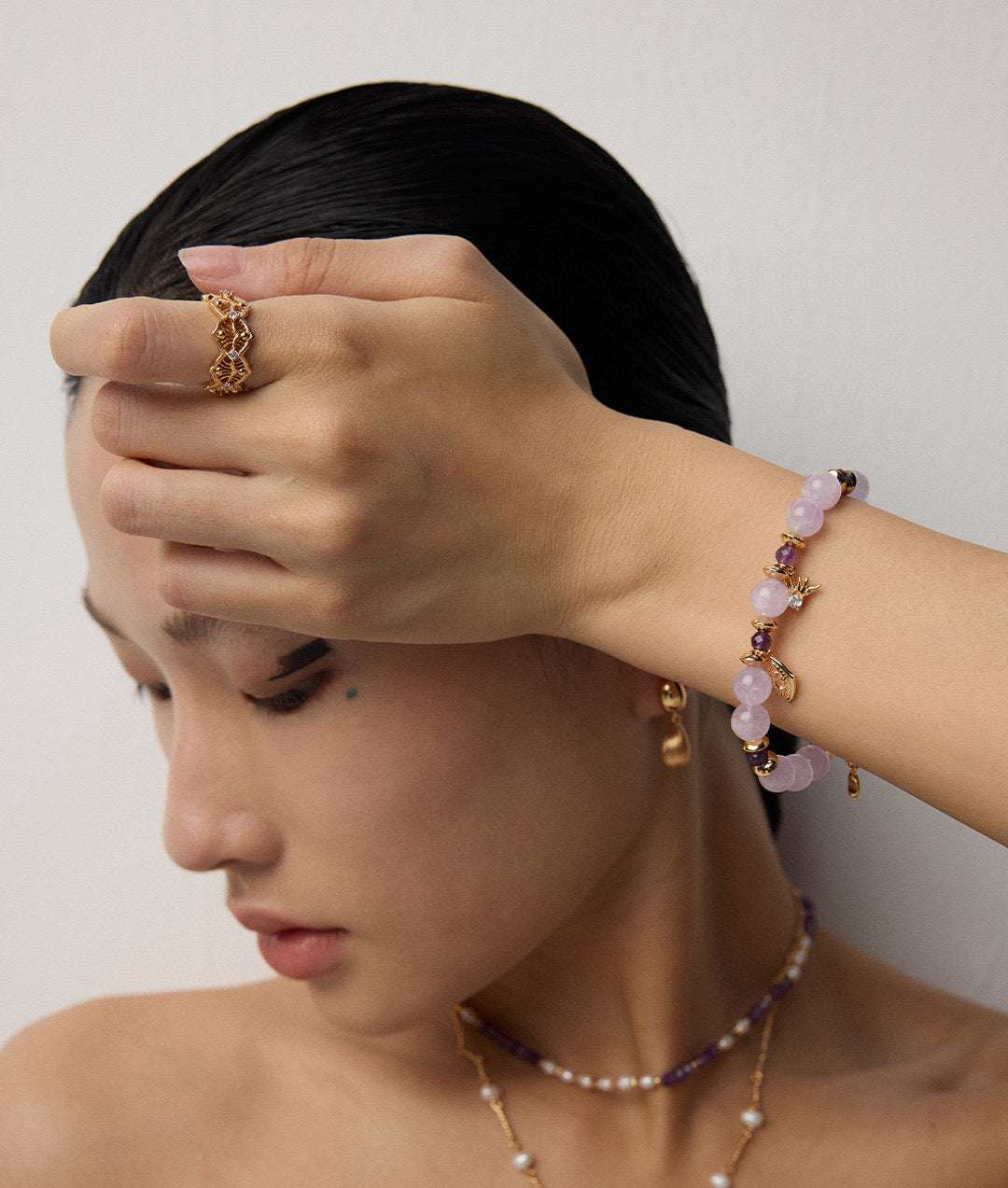 Radiance Glyph Open Ring ｜Eudorra Jewelry.