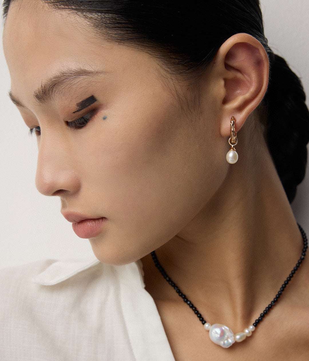 Freshwater Duet Earrings | Women's Pearl Earrings | Forya J'adore