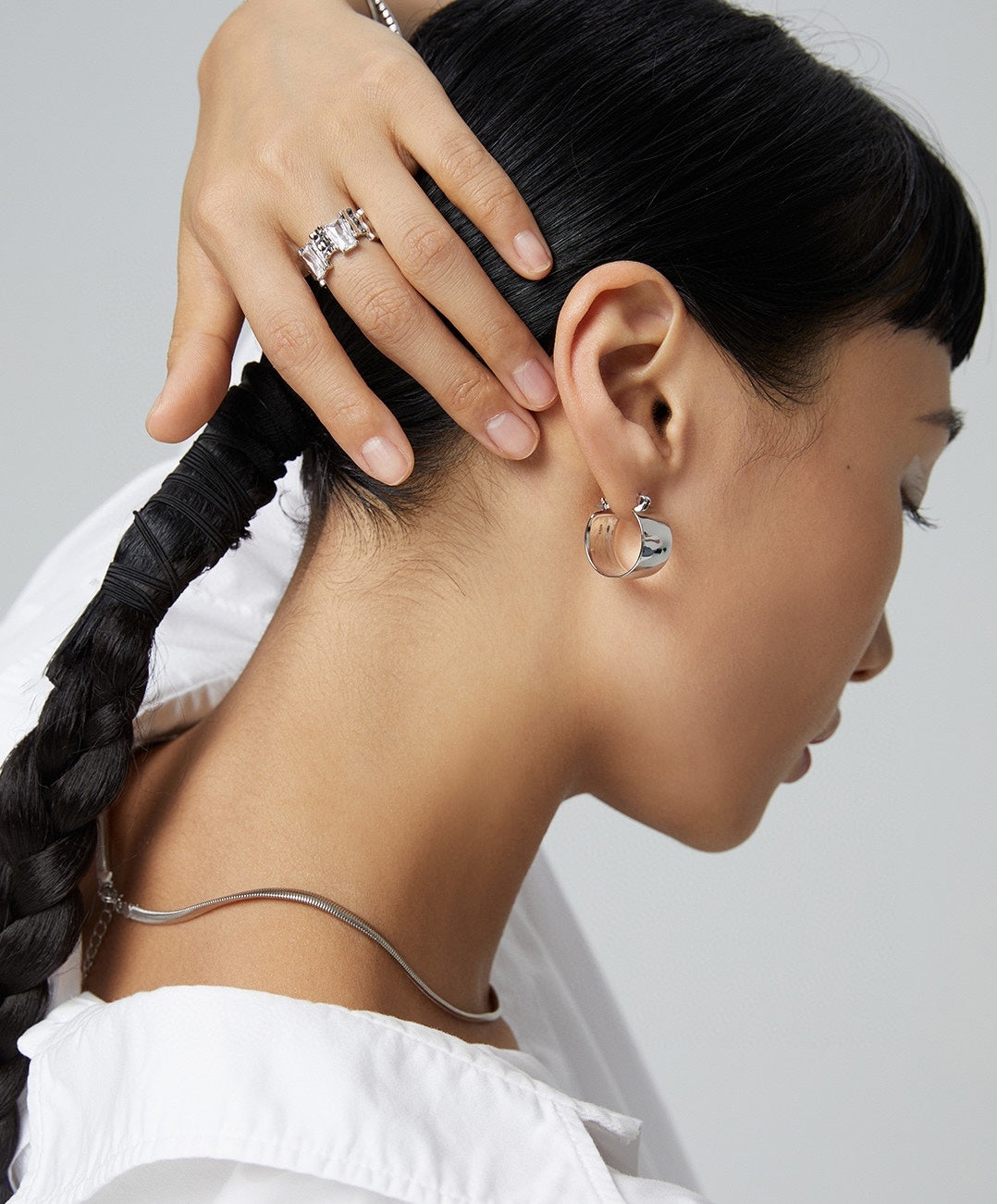 Zirconia Signet Ring | Silver Signet Ring | Eudorra Jewelry