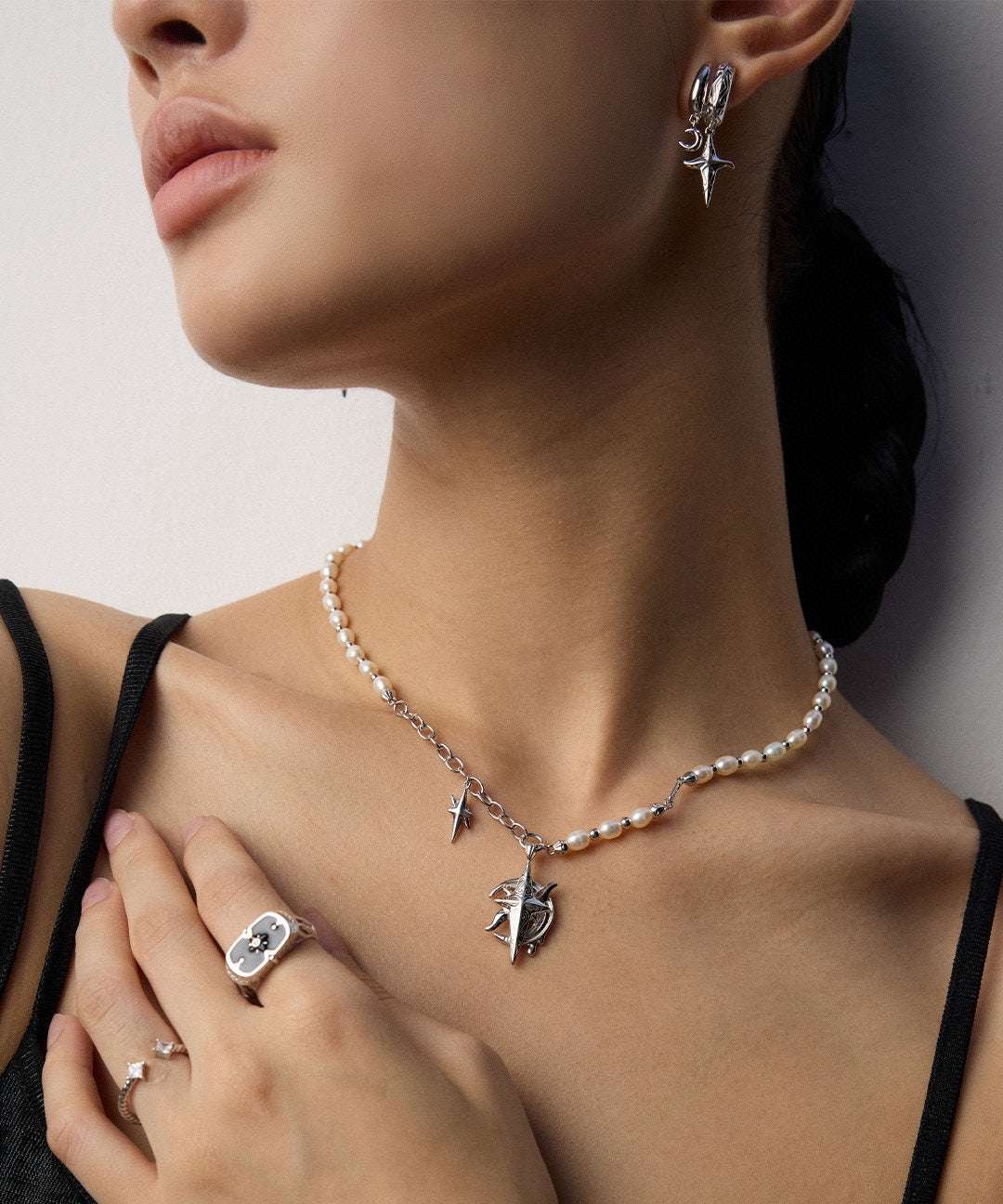 Patina Pearl Necklace ｜Eudorra Jewelry.
