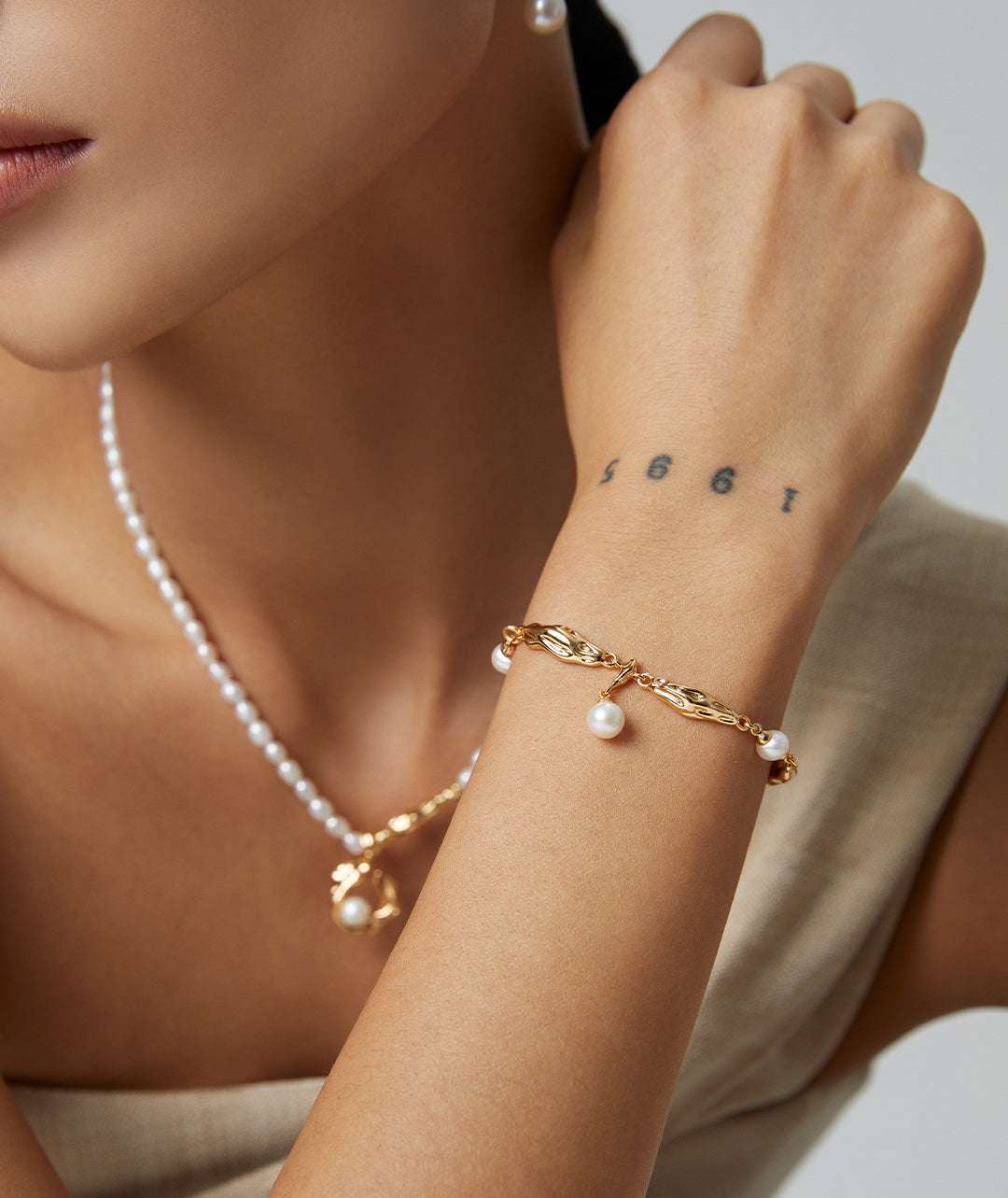 Pearl Radiance Solo Bracelet ｜Eudorra Jewelry.