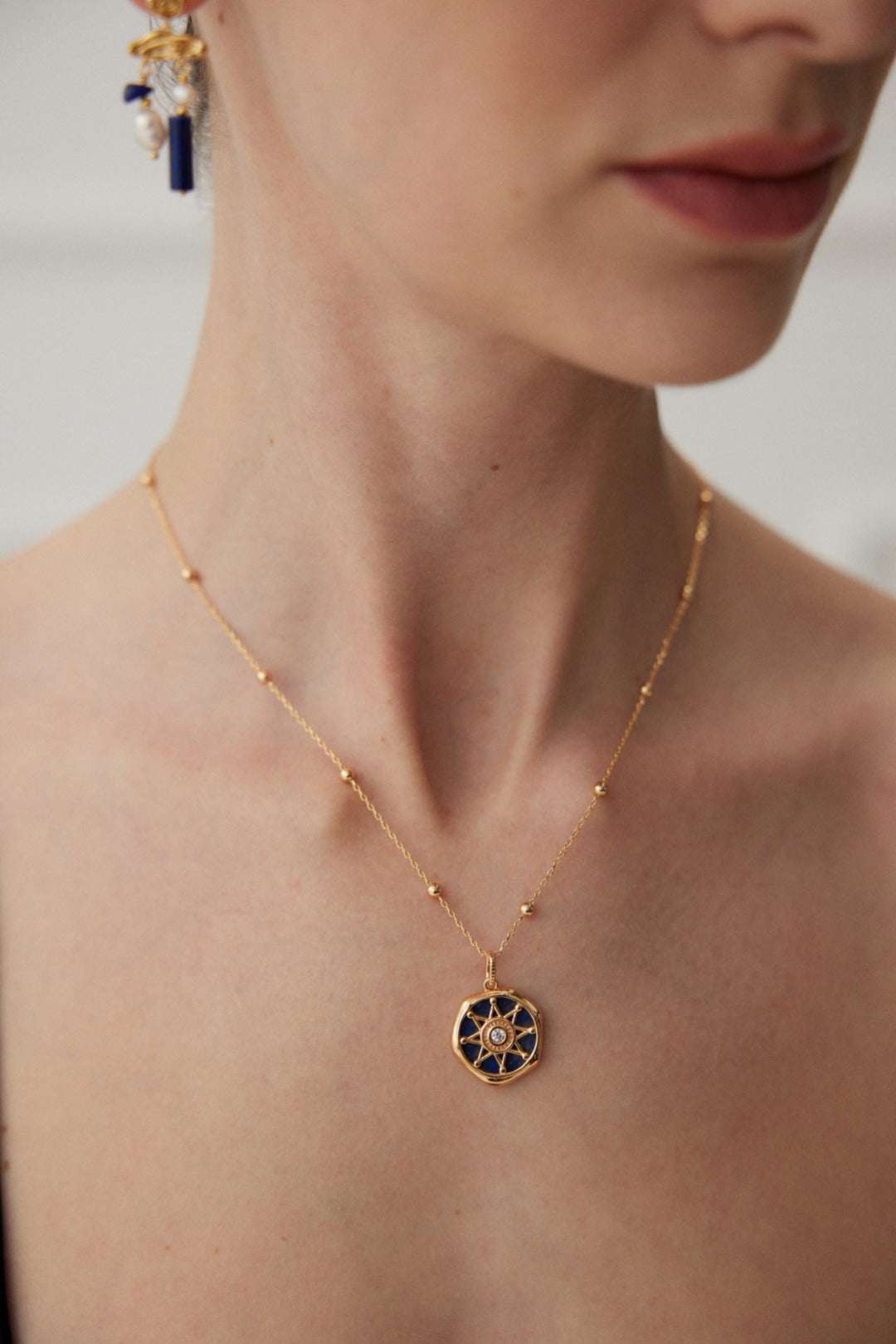 Celestial Lapis Necklace ｜Eudorra Jewelry.