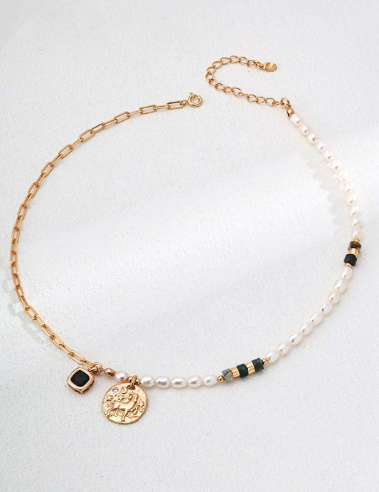 Moss Agate Sonata Necklace ｜Eudorra Jewelry.