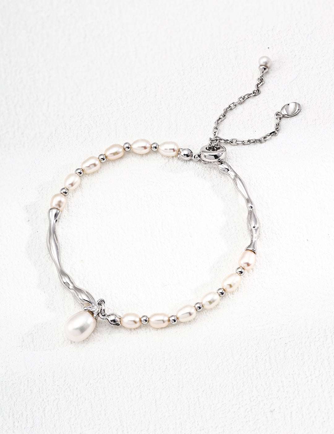 Naked Pearl Rivulet Bracelet ｜Eudorra Jewelry.