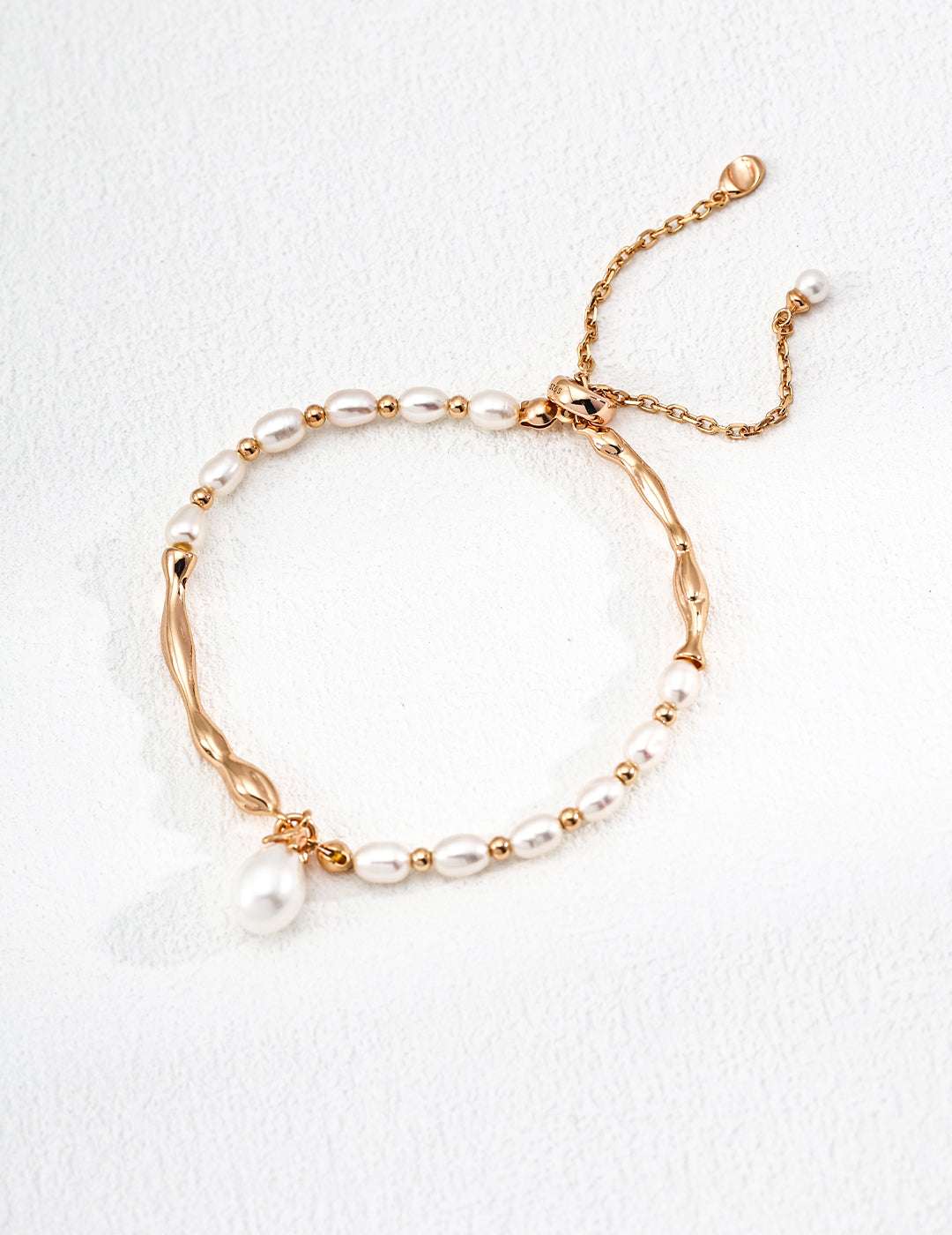 Naked Pearl Rivulet Bracelet ｜Eudorra Jewelry.