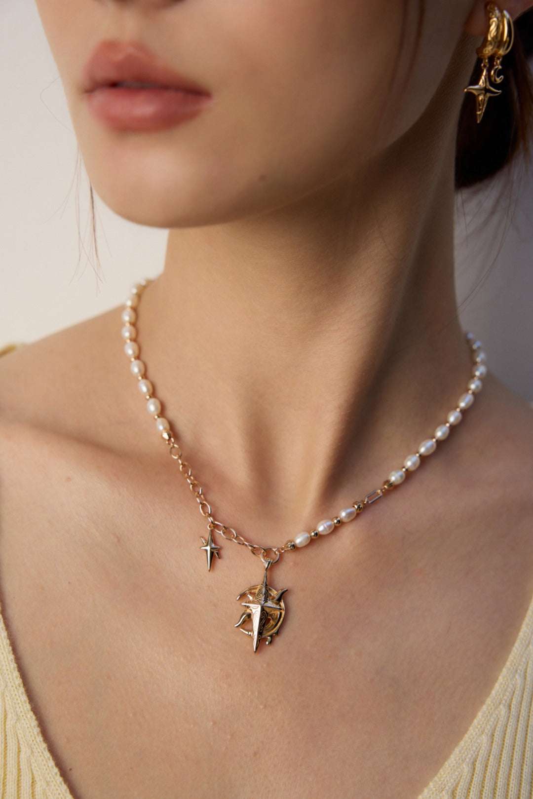 Patina Pearl Necklace ｜Eudorra Jewelry.
