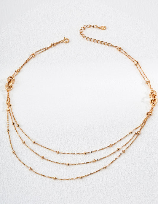 Unisex Chain Necklace | Triple Layer Necklace | Eudorra Jewelry