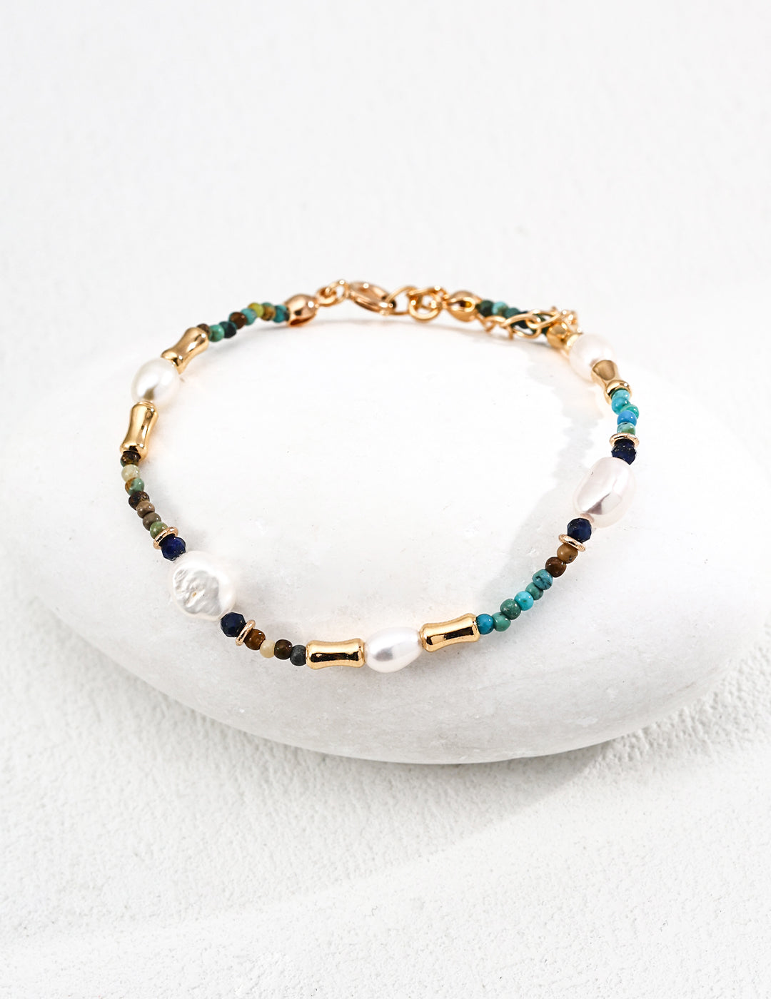 Lapis Lazuli Bracelet | Lapis Bead Bracelet | Eudorra Jewelry