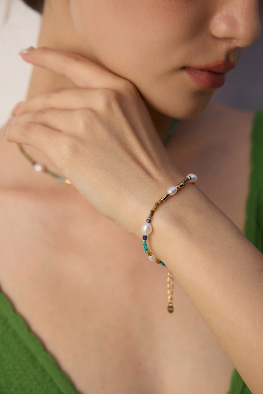 Lapis Lazuli Bracelet | Lapis Bead Bracelet | Eudorra Jewelry