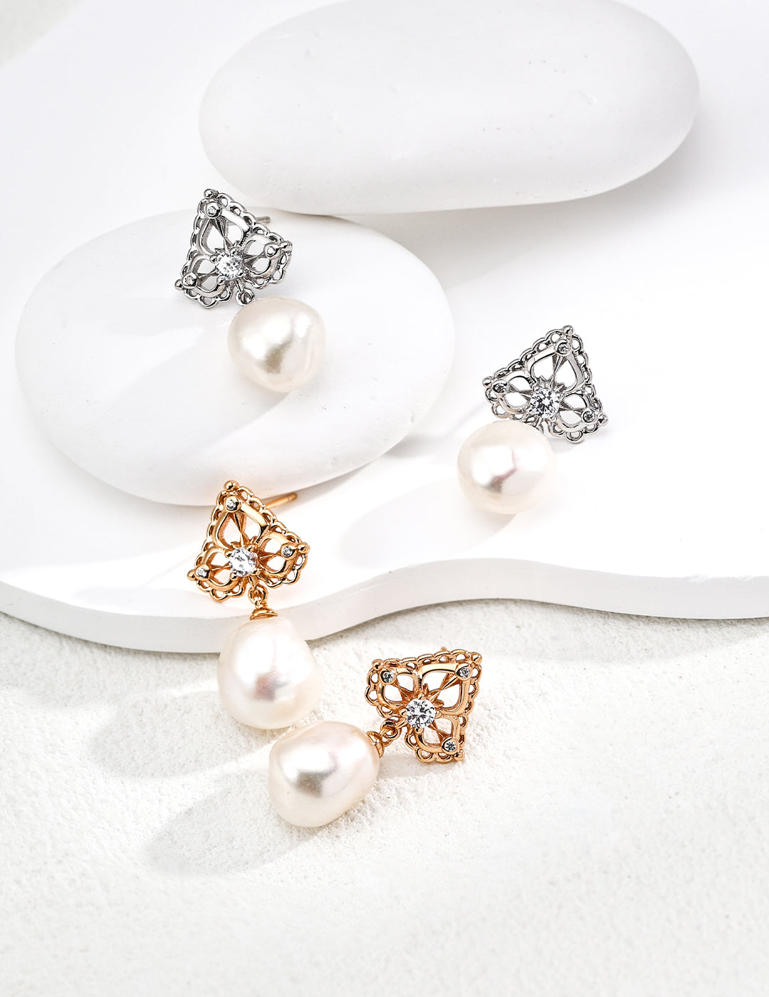 Dangle Pearl Earrings | Women's  Pearl Earrings | Eudorra Jewelry