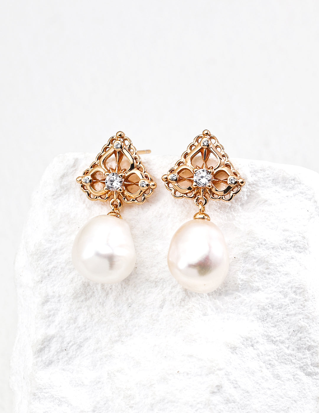Dangle Pearl Earrings | Women's  Pearl Earrings | Eudorra Jewelry